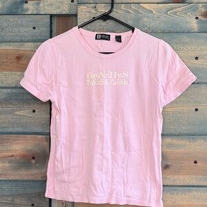 Beaches Turks and Caicos  Light Pink Short Sleeve Graphic Tee